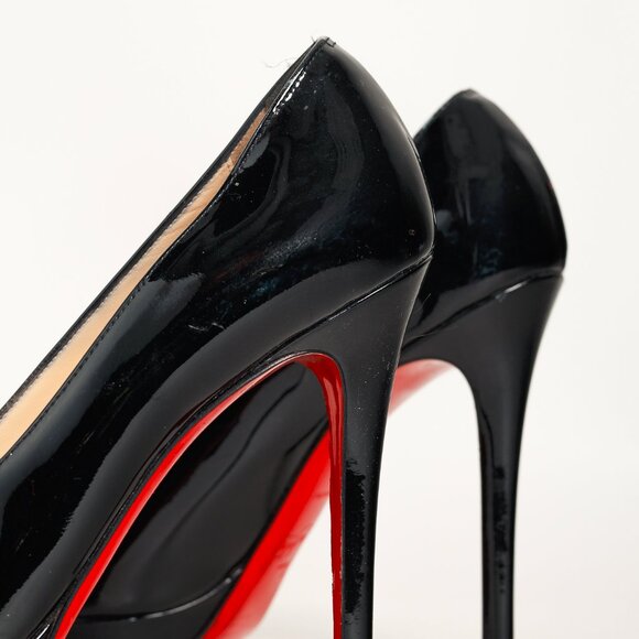 Christian Louboutin New Simple 110 Black Patent Leather Pumps - Picture 7 of 8